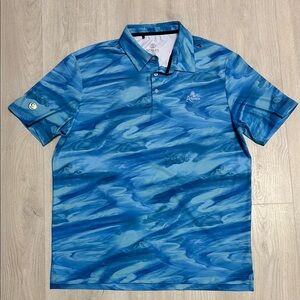 🔥BUNDLESALE L SCALES Atlantis Golf Club Shirt with Dynamic Pattern nwt